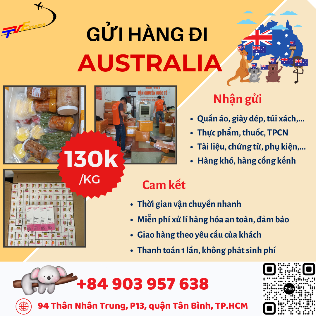 Gửi hàng đi Úc- Tiến Việt Express